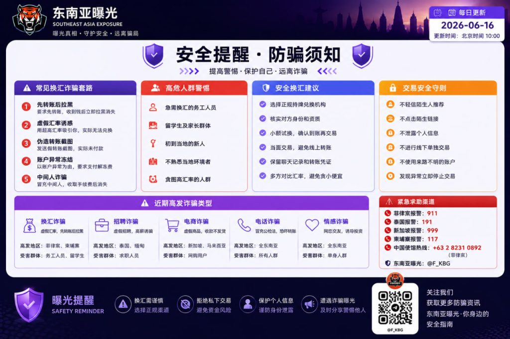 2026年6月16日东南亚汇率参考（人民币/USDT）
