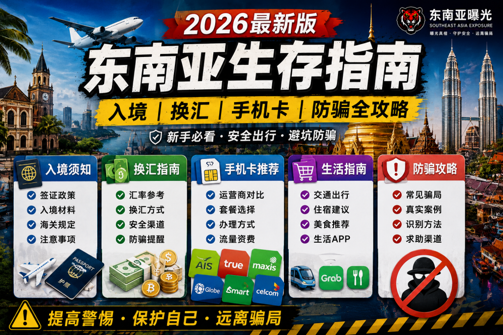 2026东南亚生存指南：入境、换汇、手机卡、防骗全攻略