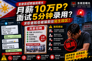 菲律宾高薪招聘骗局曝光：面试仅5分钟就录用，求职者险些被骗前往陌生园区