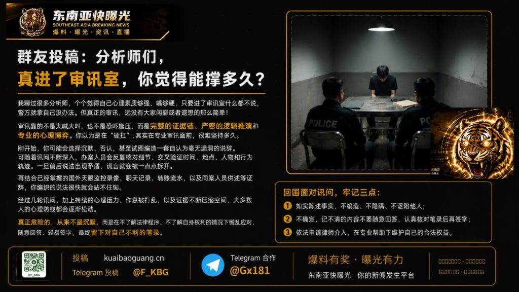 中国｜分析师被审讯后难以坚持，心理防线逐渐崩溃，风险骤增