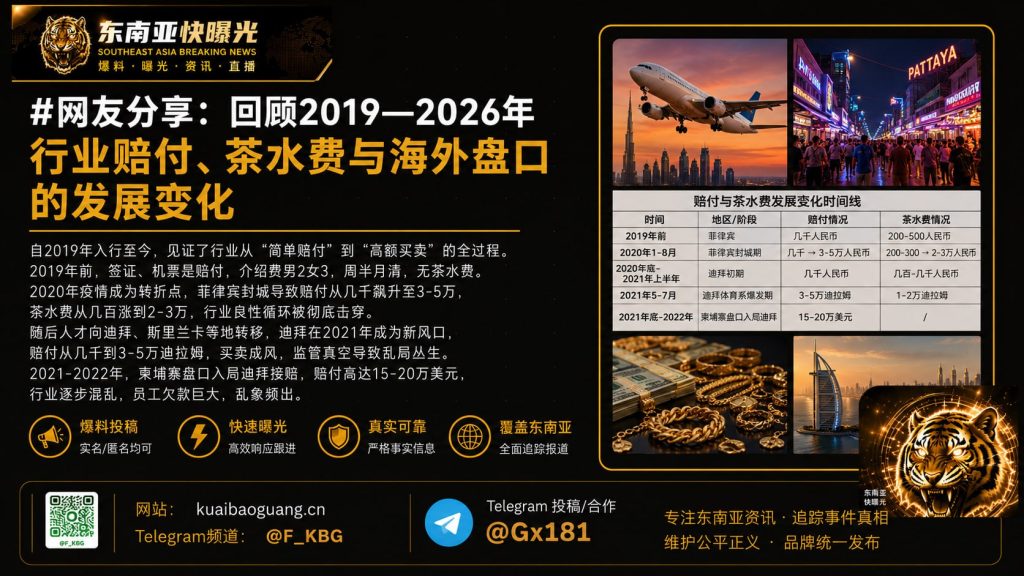 菲律宾/阿联酋｜博彩行业赔付、茶水费与海外盘口2020-2026演变回顾