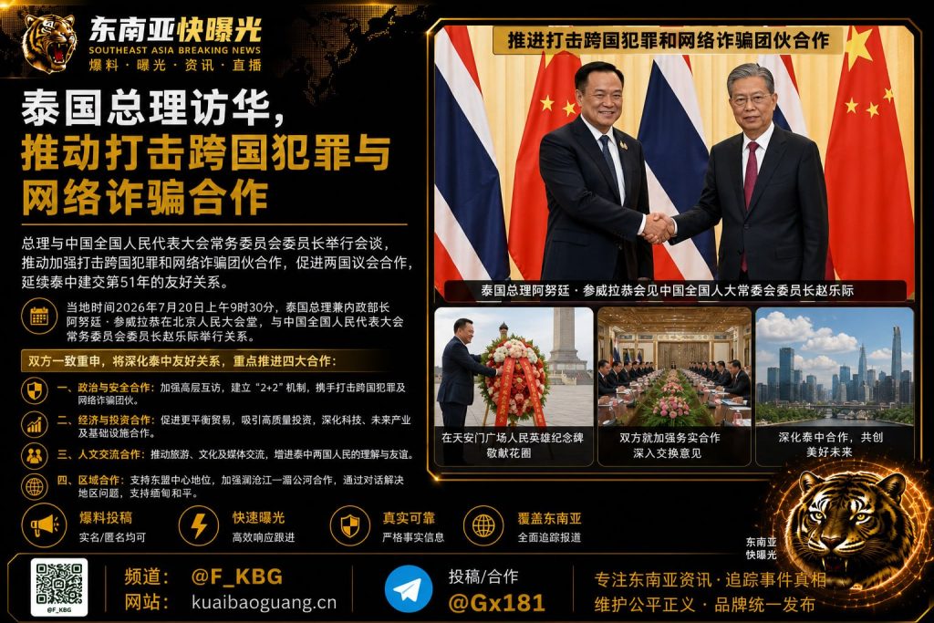 泰国｜泰国总理访华推动跨国犯罪与网络诈骗合作
