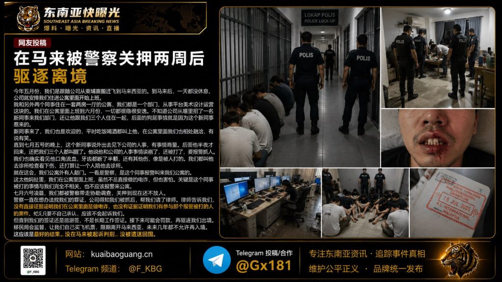 马来西亚资讯｜三名中国公民在吉隆坡公寓被捕，因旅游签违规面临遣返