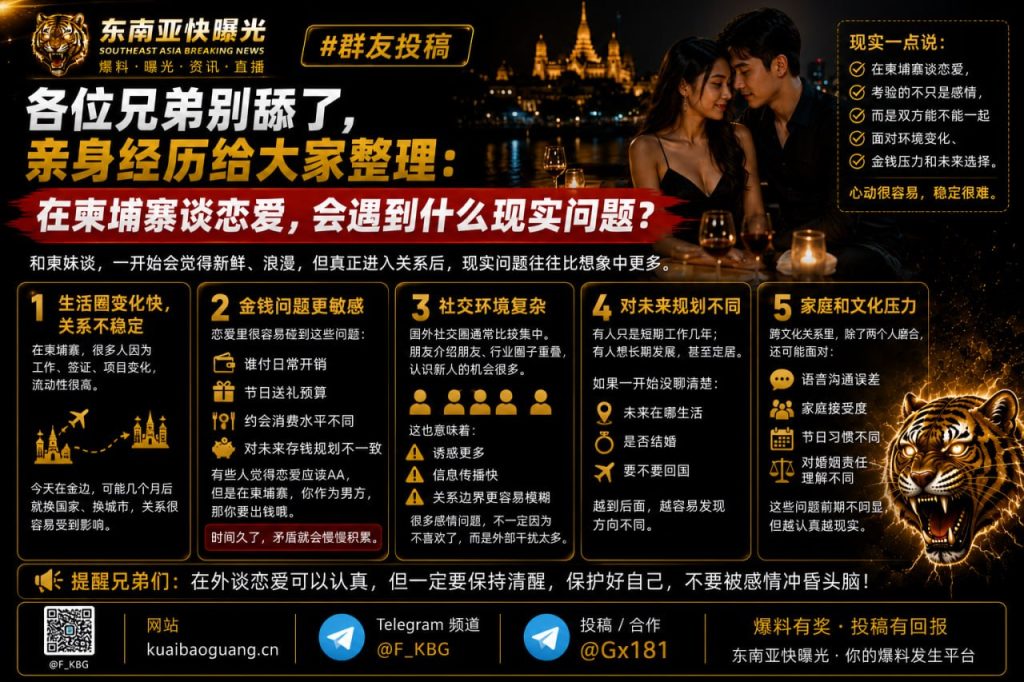 柬埔寨｜在柬埔寨谈恋爱面临的生活、金钱与文化挑战全解析