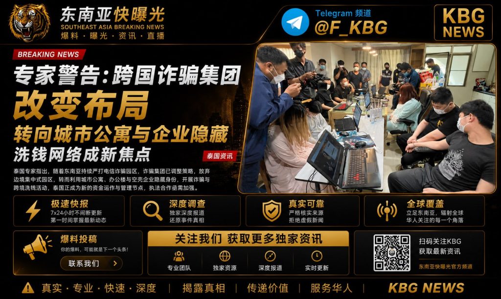 泰国｜跨国诈骗集团转向城市公寓与企业隐藏 洗钱网络成新焦点