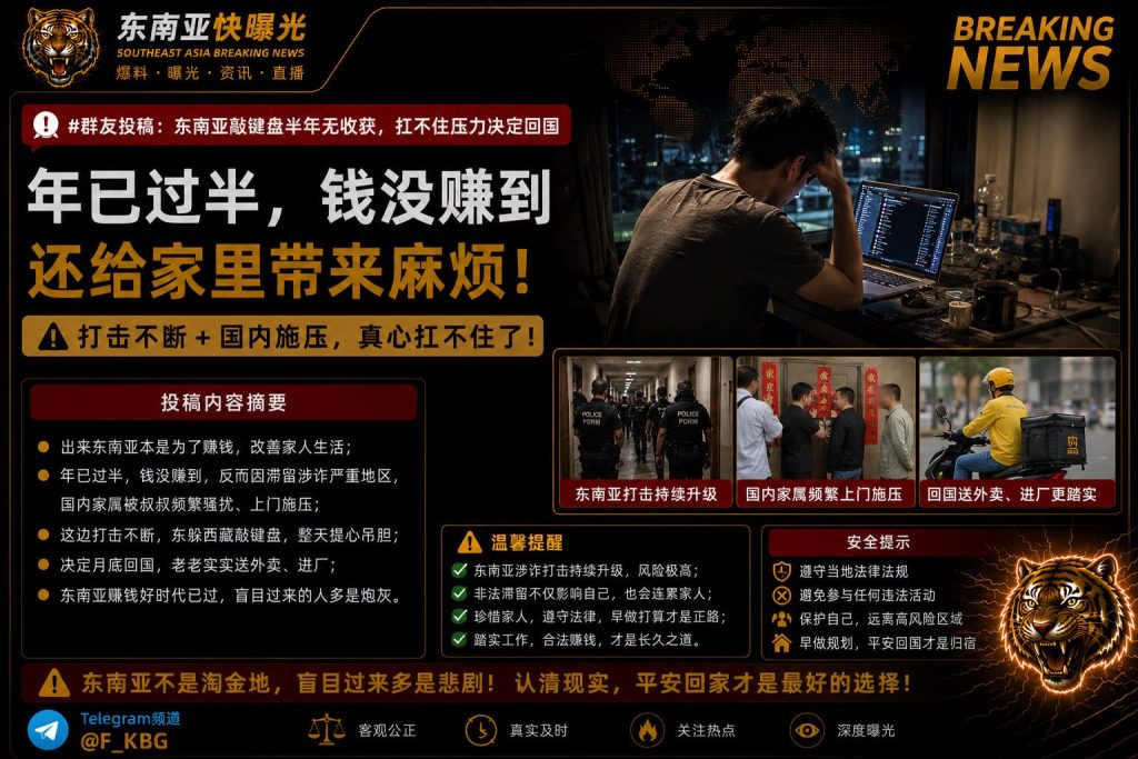 东南亚｜淘金客滞留涉诈园区难赚钱，国内警方上门劝返后决定月底回国