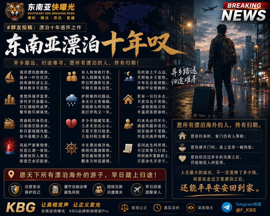 东南亚｜漂泊十年华人归乡艰难感慨：生活困顿、归途漫长梦断异乡