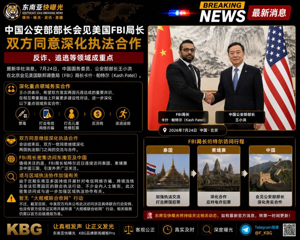 中国｜公安部部长会见FBI局长深化反诈追逃合作并推动禁毒打击