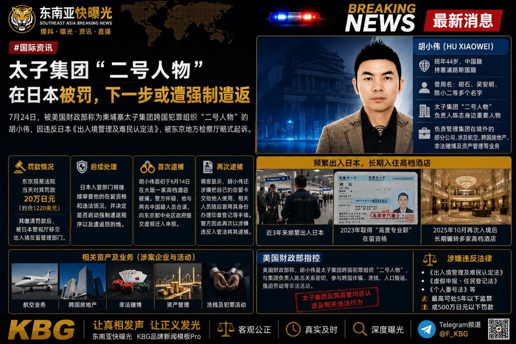 日本 ｜ 太子集团“二号人物”胡小伟被罚或遭强制遣返