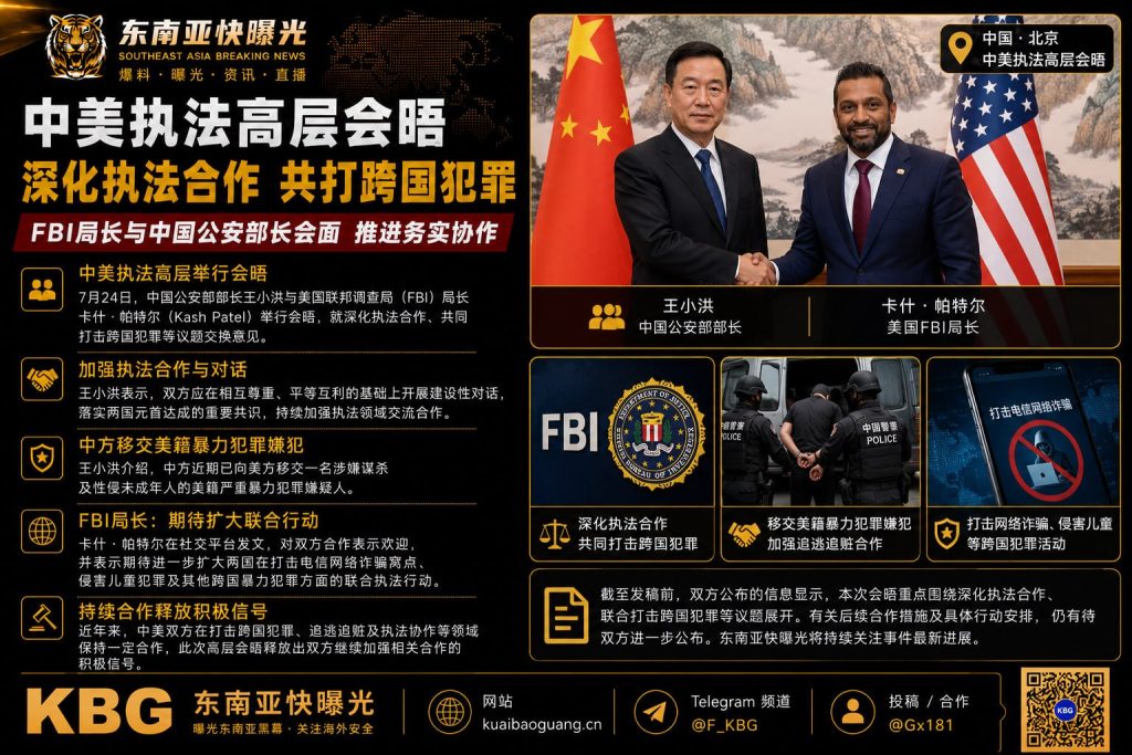 中美｜高层会晤深化执法合作 打击跨国犯罪