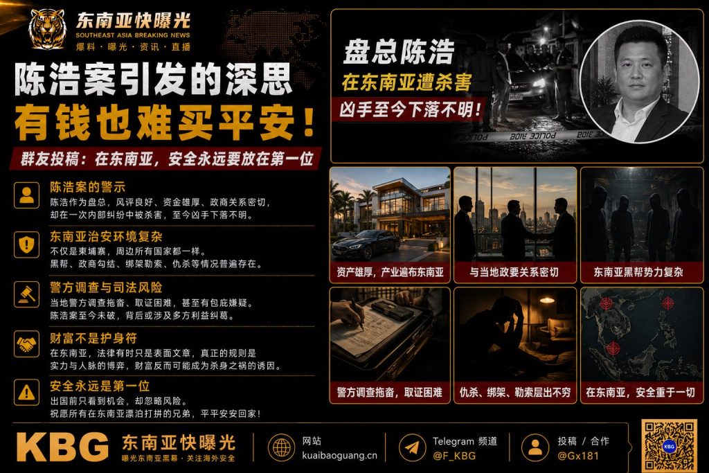 东南亚｜陈浩案警示：财富背后的致命安全风险