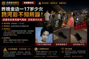 柬埔寨｜金边金银岛大桥17岁少女因母亲责骂离家跳河失踪