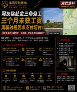 老挝资讯｜网友爆料赴金三角务工三月未发工资且遭索要高额赔付