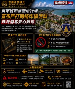 柬埔寨｜贡布省警方严打网络诈骗 整治行动保障游客安全环境