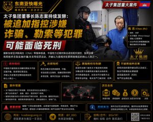 柬埔寨｜太子集团董事长陈志案涉嫌诈骗、勒索面临死刑