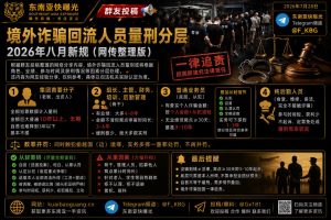 中国｜境外诈骗回流人员量刑分层新规发布，细化处罚标准