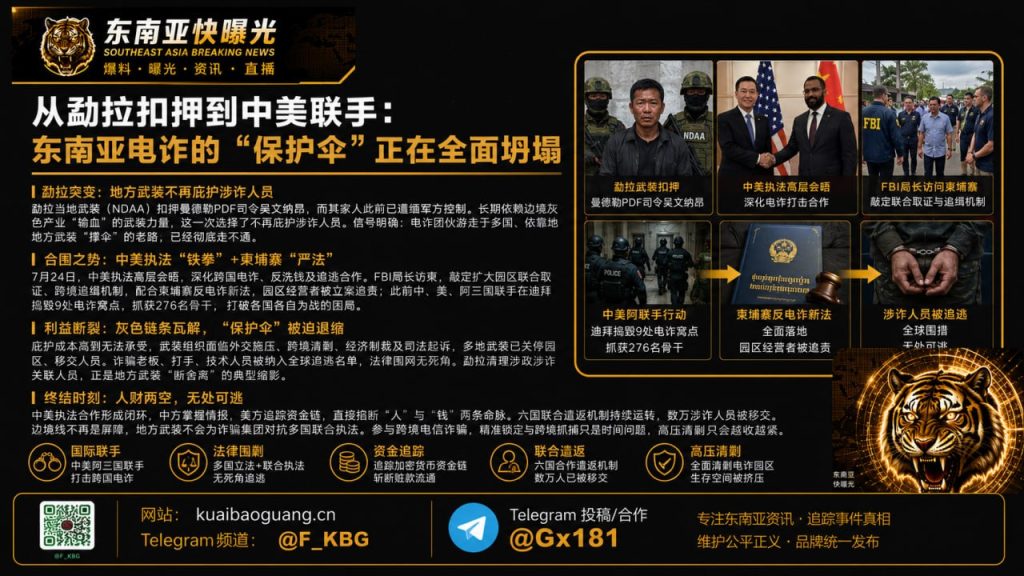 缅甸资讯｜曼德勒武装司令吴文纳昂遭扣押，东南亚电诈保护伞全面坍塌