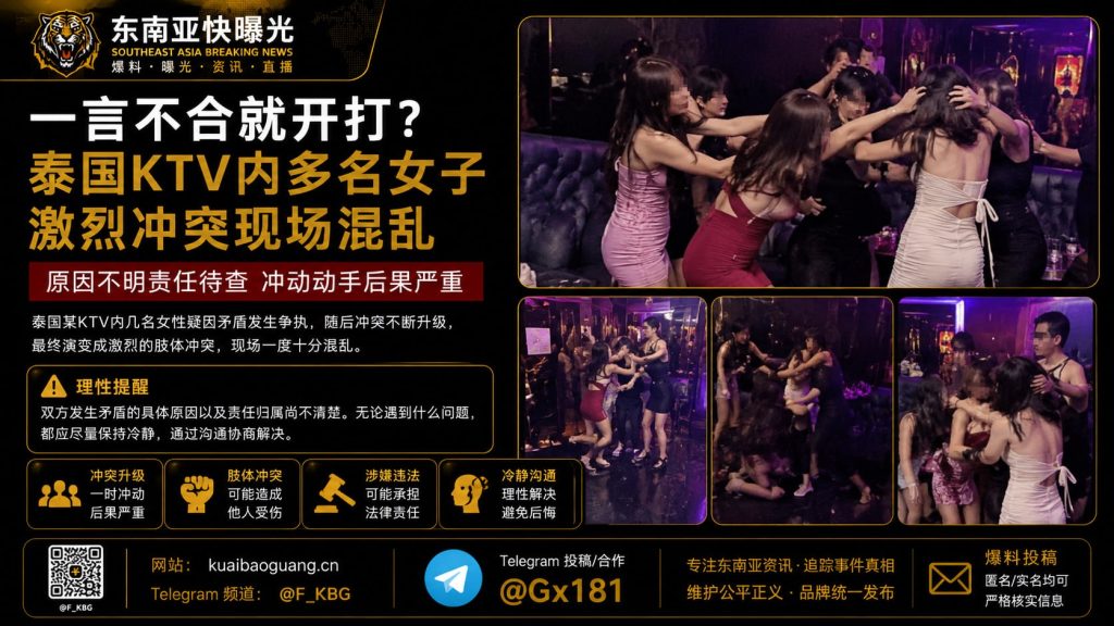 泰国资讯｜娱乐场所内多名女子因故爆发激烈肢体冲突，现场秩序失控