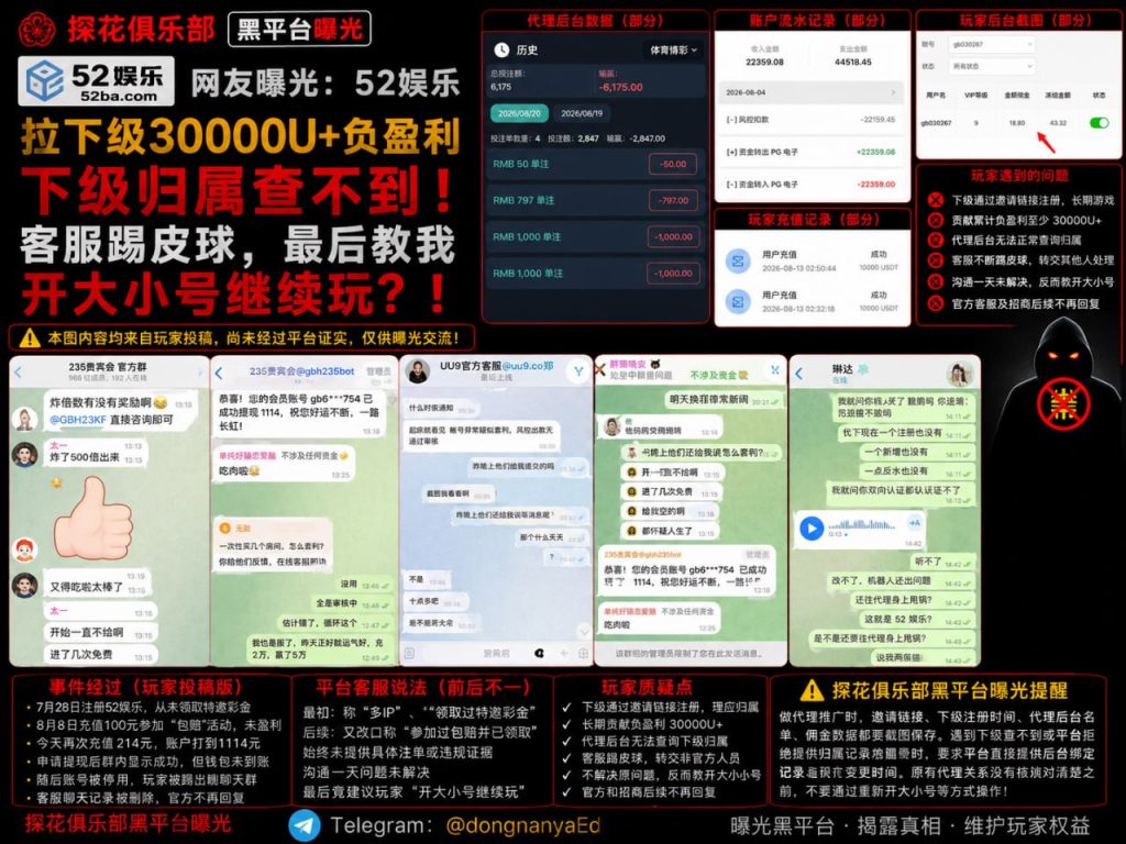 52娱乐平台｜网友反映代理下级归属存疑，客服推诿并建议开大小号