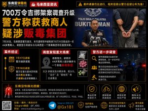 马来西亚｜700万令吉绑架案调查升级，获救商人疑涉贩毒集团