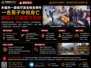 缅甸｜木姐市游戏厅枪击致一男子死亡 嫌疑人被警方控制