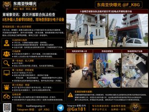 柬埔寨｜波贝开展联合执法检查，8名外籍人员被带回调查并查获电子设备
