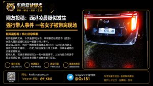 柬埔寨｜西港凌晨黑车强行带走女子，疑似中国男子驾驶