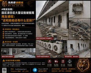 柬埔寨｜园区清空后设施被大规模搬离，现场破败如抢劫，引发担忧