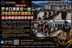中国｜芒卡口岸移交涉电信诈骗嫌疑人依法押解回国接受调查