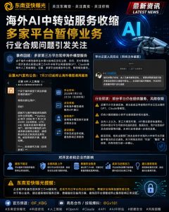 中国｜第三方AI中转平台停止海外模型服务