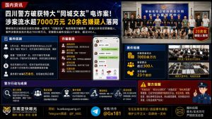 中国/四川｜警方破获特大“同城交友”电诈案