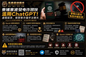 柬埔寨｜波贝电诈团伙滥用ChatGPT被OpenAI封禁