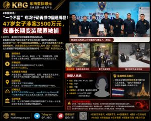 泰国资讯｜泰国“一个不留”行动抓获涉案3500万元的中国通缉犯