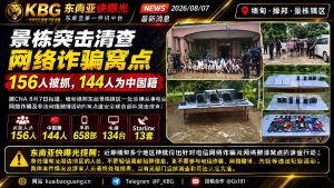 缅甸资讯｜景栋镇突击清查网络诈骗窝点，逮捕156人，其中144为中国籍