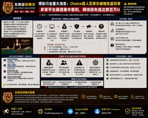 东南亚｜Choice真人百家乐异常致多平台累计损失上千万U