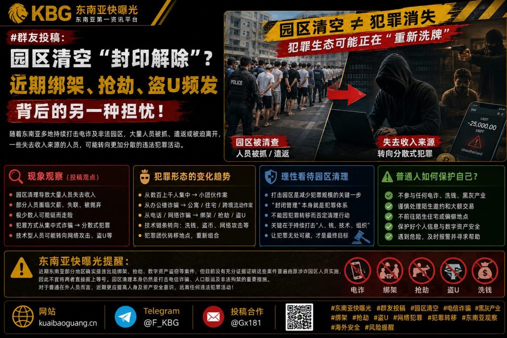 东南亚｜园区清空导致犯罪形态转变，绑架抢劫与数字资产盗窃频发