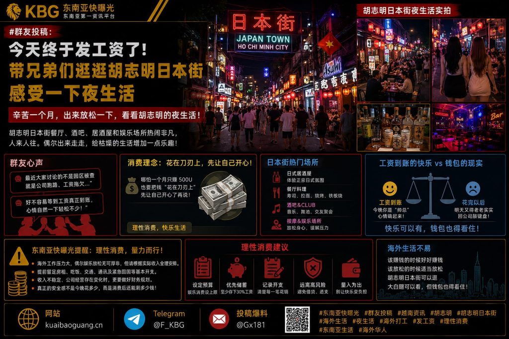 越南 ｜ 东南亚华人工资到账，胡志明日本街夜生活