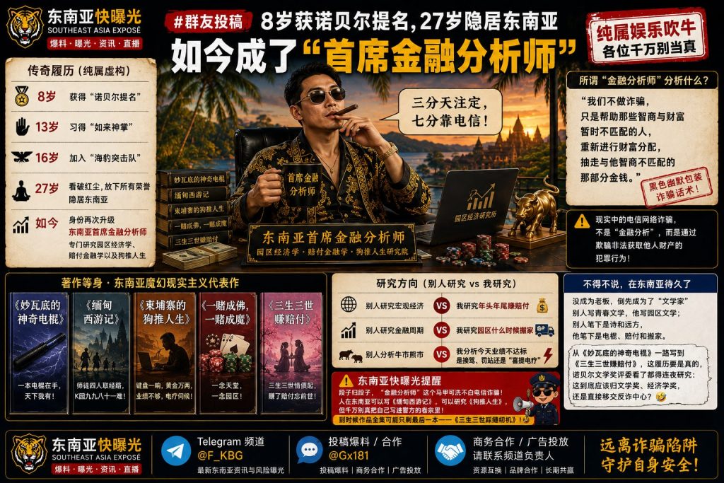 东南亚资讯｜群友自诩首席金融分析师，幽默解构网诈黑色幽默