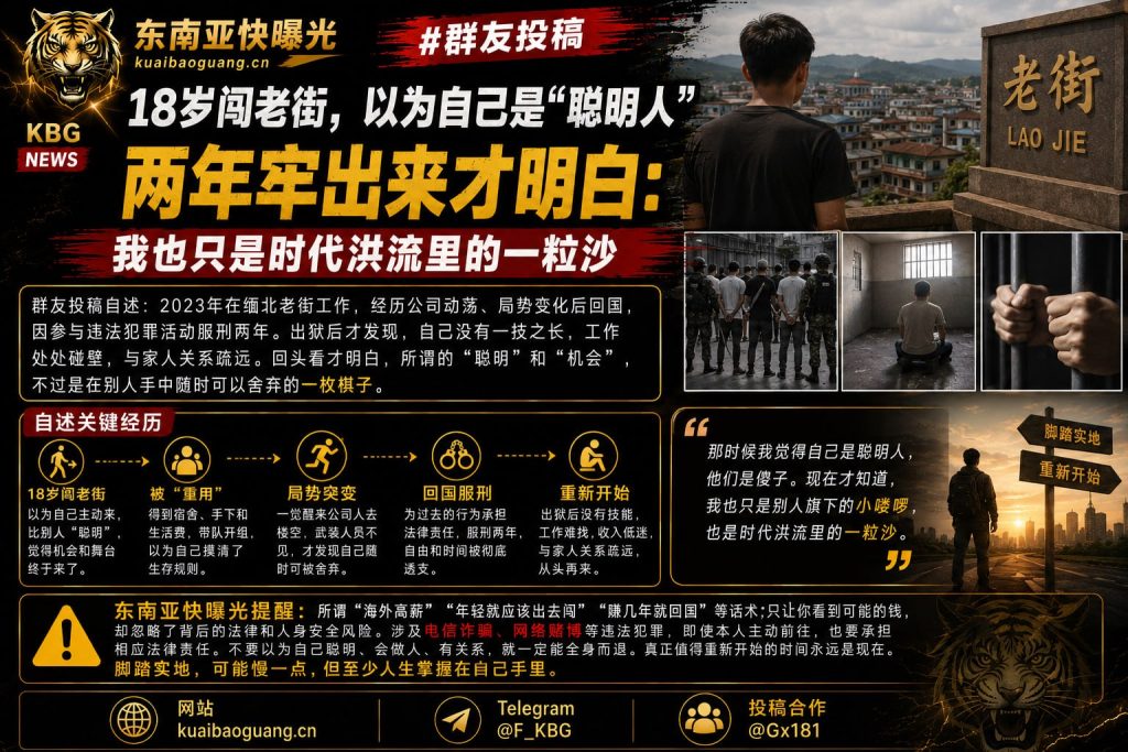 缅甸｜18岁青年闯老街被骗入诈骗集团，两年服刑回国仍难就业