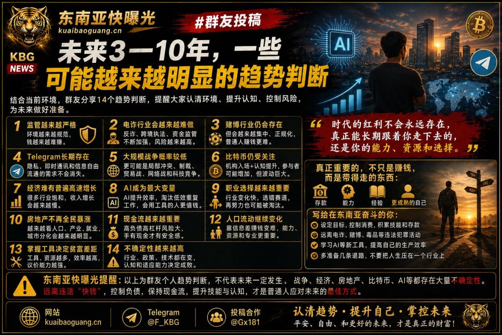全球｜未来3-10年趋势判断：监管趋严、AI加速、行业分化