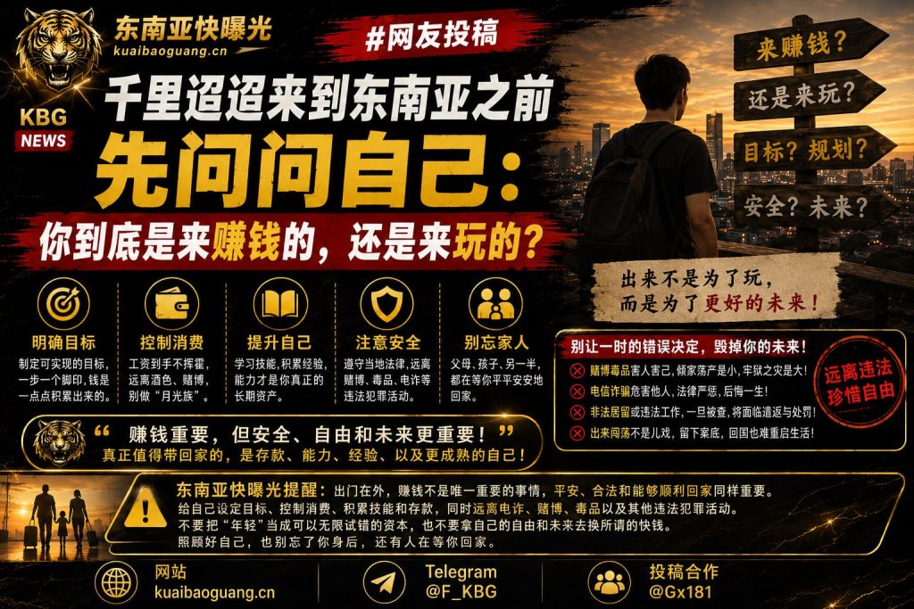 柬埔寨资讯｜赴东南亚务工需明确目标，切勿将青春挥霍在无意义的享乐中