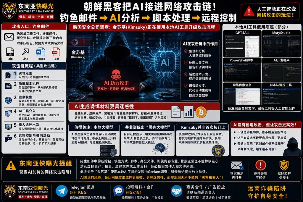 国际资讯｜朝鲜黑客组织金苏基将大模型接入网络攻击链