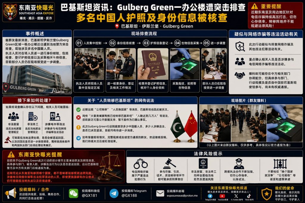 巴基斯坦｜伊斯兰堡办公楼遭警方突击排查，多名中国人身份信息被核查