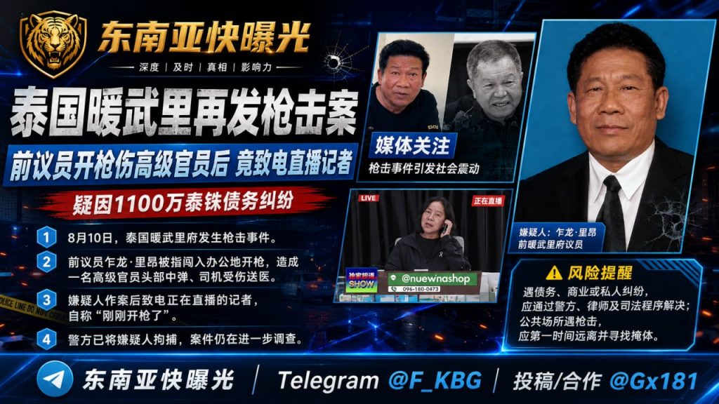 泰国｜暖武里再发枪击案 前议员闯入行政办公点射击官员后致电直播记者