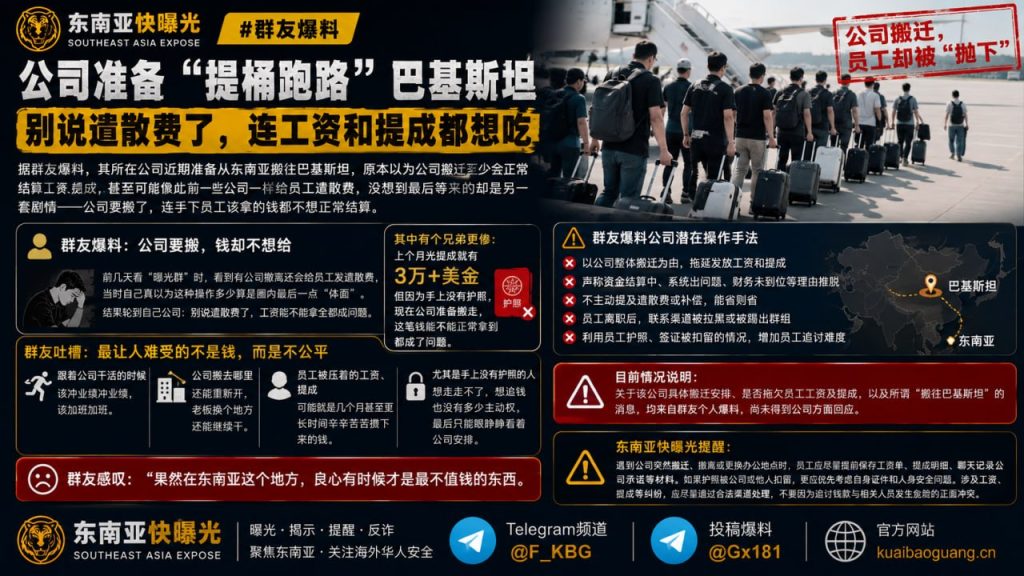 巴基斯坦资讯｜网爆某公司准备搬迁巴基斯坦，员工面临工资和提成难结
