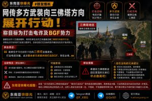 缅甸｜多方武装向三佛塔方向展开行动，打击电诈及BGF势力