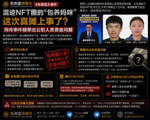 东南亚资讯｜NFT圈知名女子卷入争议，网传涉公职人员资金问题