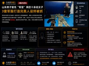 中国资讯｜山东青岛男子冒充现役军人网恋诈骗十余名女子被抓