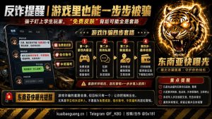反诈提醒｜游戏免费皮肤套路曝光，学生群体需警惕网络诈骗