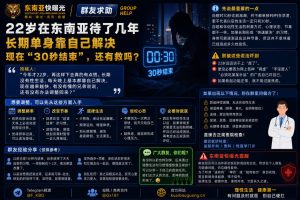东南亚｜22岁华人长期单身自我解决，射精仅30秒求助调整方法